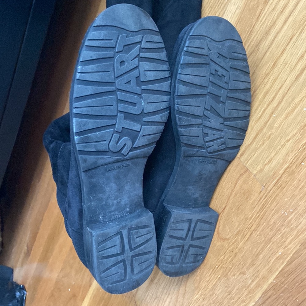 Stuart Weitzman 5050 Black Suede OTK boots Stretch - Picture 3 of 4